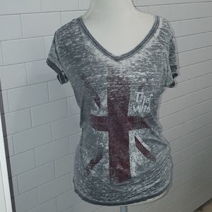 THE WHO V neck burn out Tee